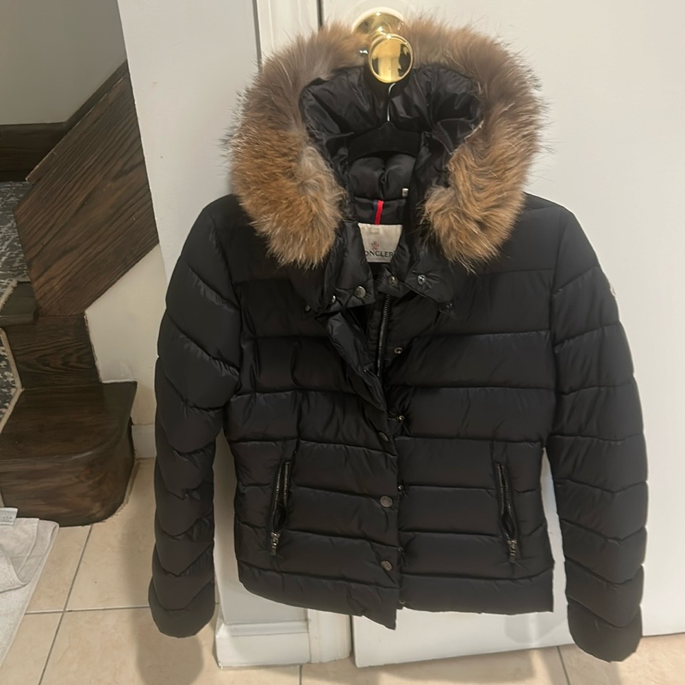 Moncler puffer with stunning real fur collar